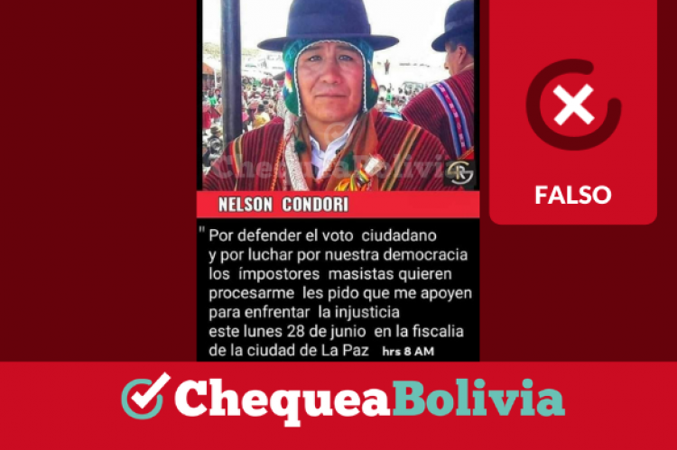 La captura de la publicación que circula en Facebook. 