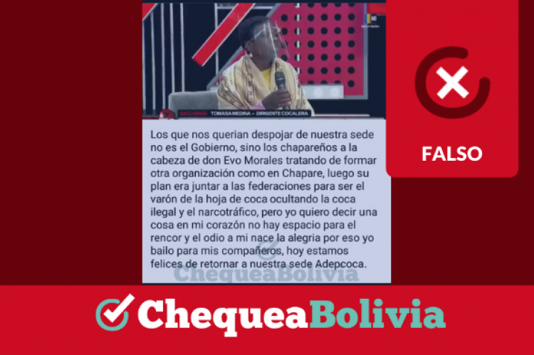 La captura de la publicación que circula en Facebook. 
