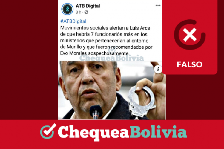 La captura del contenido falso que circula en redes sociales. 