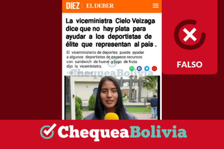 La captura de la publicación que circula en Facebook. 