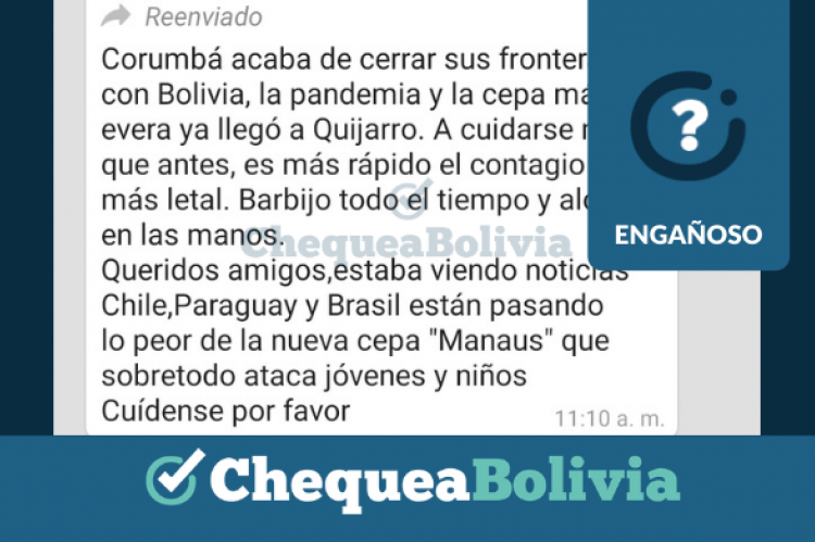 Captura engañosa del cierre de frontera con Corumbá