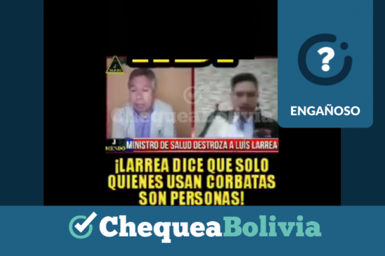 Larrea declaró que los militantes del MAS usan corbata para parecer “gente” cuando aún no era candidato a la alcaldía de La Paz