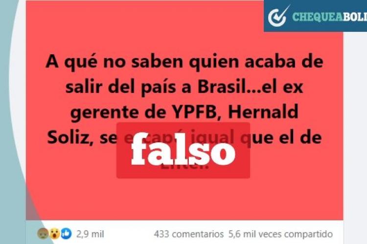 Publicación de Facebook.