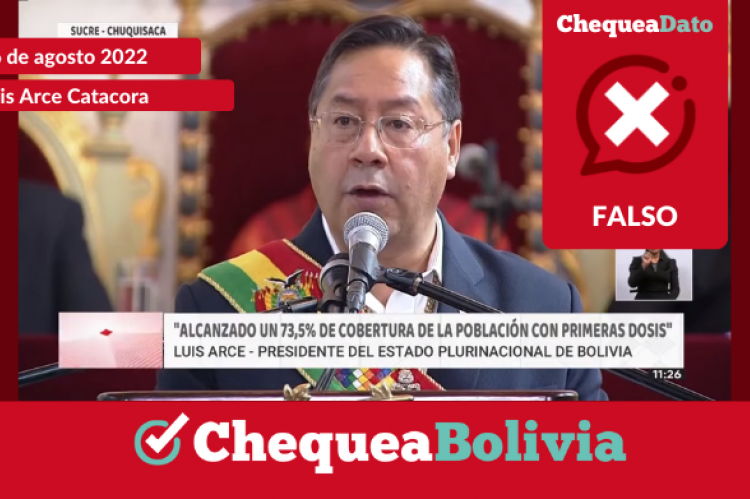 Captura de pantalla de la transmisión en vivo del discurso del presidente.