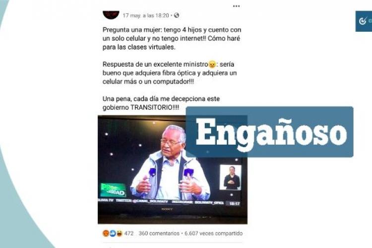 Captura de la publicación de la entrevista de Cárdenas que circula en Facebook