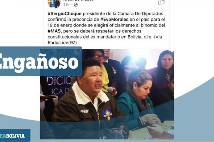 Publicación en Facebook