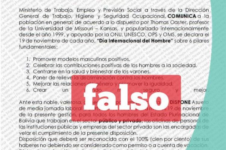 Comunicado falso