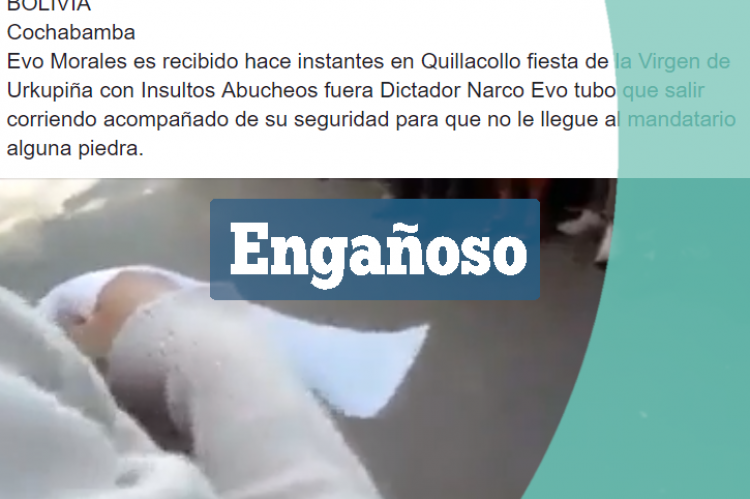 Una captura del video que circula en Facebook. 