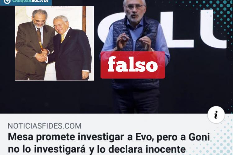 La noticia falsa que circula en Facebook. 