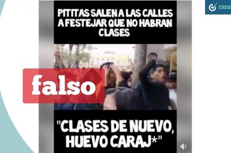 Presunto video de estudiantes celebrando el cierre de la gestión escolar