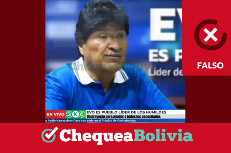 Portada del video generado con inteligencia artificai que usa la imagen de Evo Morales.