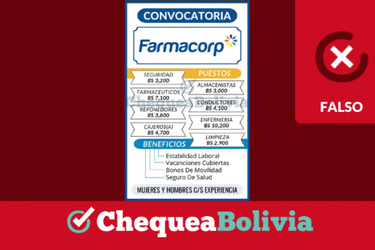 Captura del anuncio falso de Farmacorp.