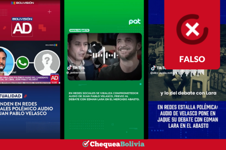 Es falso el audio atribuido a Juan Pablo Velasco sobre el debate con Edman Lara