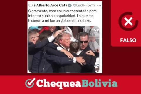 Contenido falso sobre el presidente Luis Arce