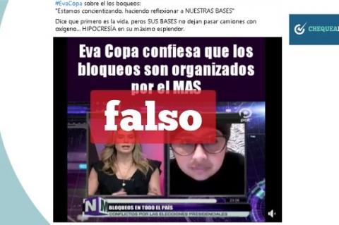 Captura del fragmento de la entrevista que generó una falsa noticia. 