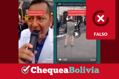 Fotogramas del video que diunde información falsa que se reenvía por WhatsApp.