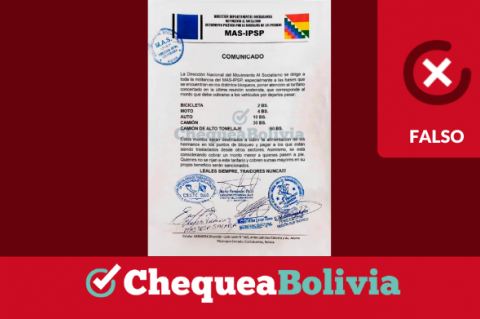 Comunicado falso del MAS-Cochabamba