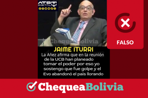 Imagen que se comparte con información falsa sobre Jaime Iturri. 