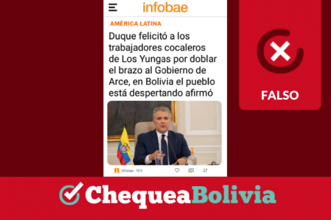 Imagen con información falsa atribuida a Infobae. 