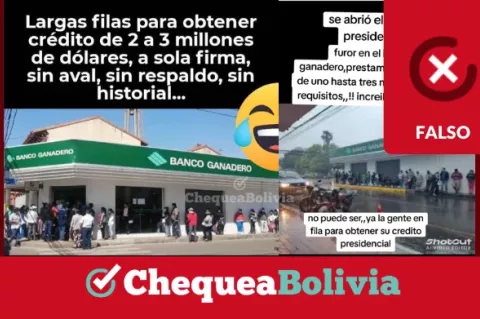 Publicaciones falsas sobre el Banco Ganadero 