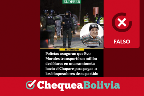 Imagen que difunde información falsa atribuida a El Deber.