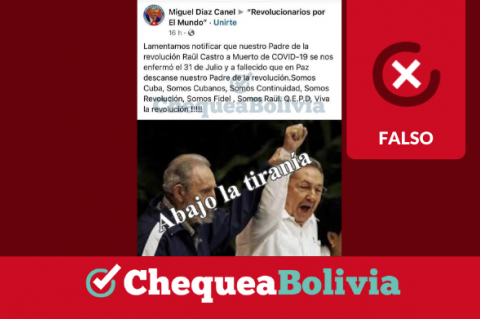 Una captura de la información falsa que circula en redes sociales.