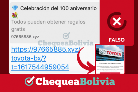 Una captura de la información falsa que circula en redes sociales. 