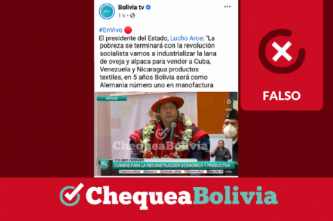 Una captura de la información falsa que circula en redes sociales.