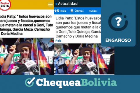 Una captura de la información engañosa que circula en redes sociales.