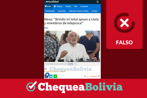 Una captura de la información falsa que circula en redes sociales.