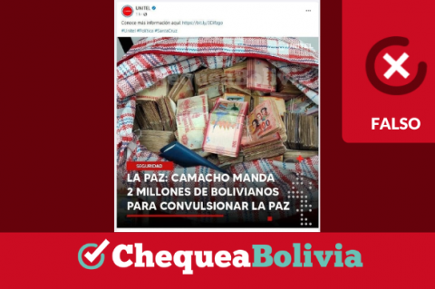 La imagen falsa que circula en las redes sociales. 