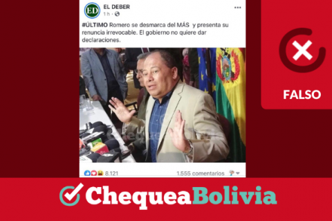 Una captura de la información falsa que circula en redes sociales. 