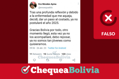 Una captura de la información falsa que circula en redes sociales. 