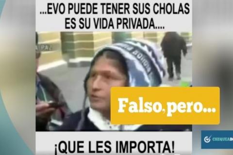 Captura del contenido que se comparte sobre la diputada Quispe en Facebook.  