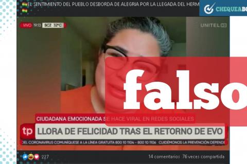 La captura de la publicación que circula en Facebook. 