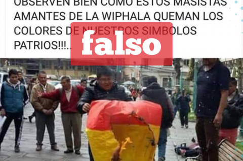 La imagen que circula en Facebook con información falsa. 