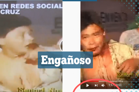 Las capturas del video antiguo y el que mostró el Vicepresidente. 