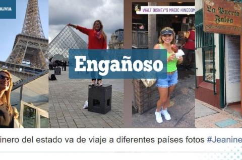 Una composición de la información engañosa que circula en redes sociales. 