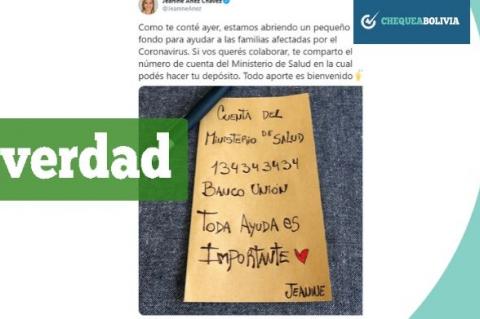 Una captura de la información que circula en las redes sociales. 