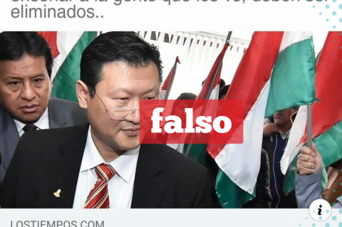 La imagen de la noticia falsa que circula en Facebook. 