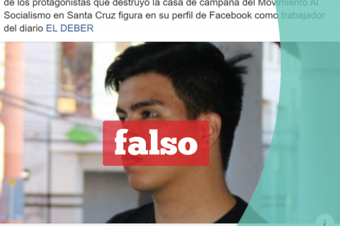 Una captura de la información falsa que circula en Facebook. 