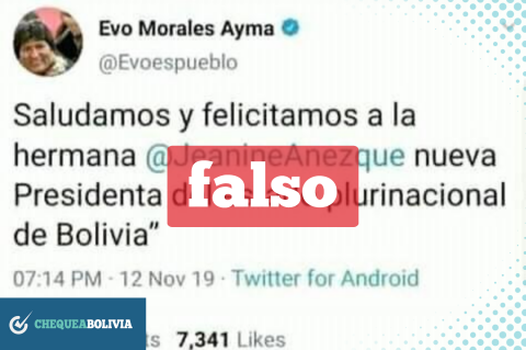 Una captura de la información falsa que circula en redes sociales. 