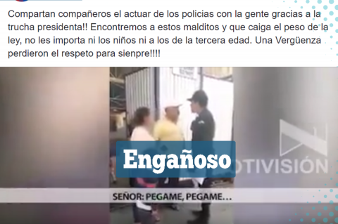 Una captura del video que circula en Facebook. 