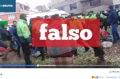 Una captura del video que circula en Facebook. 