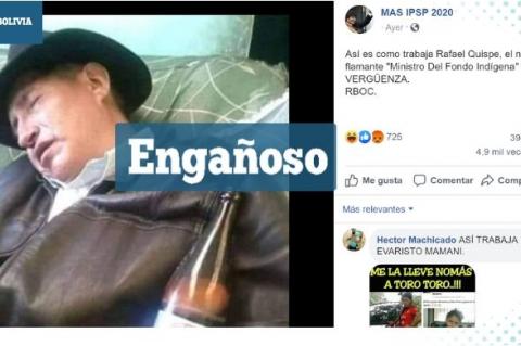 Una captura de la información que circula en Facebook. 