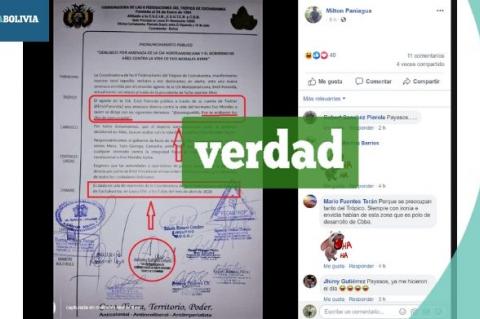 Una captura del documento que circula en redes sociales. 