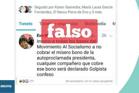 Una captura del mensaje que circula en redes sociales. 