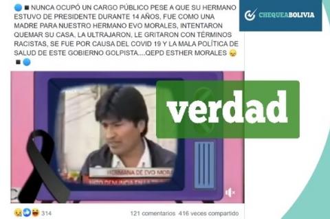 Una captura de la información que circula en redes sociales. 