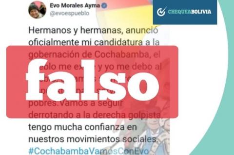 Una captura de la información que circula en las redes sociales. 