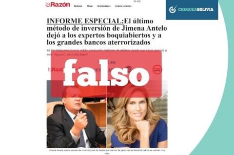 Una captura de la información falsa que circula en las redes sociales. 